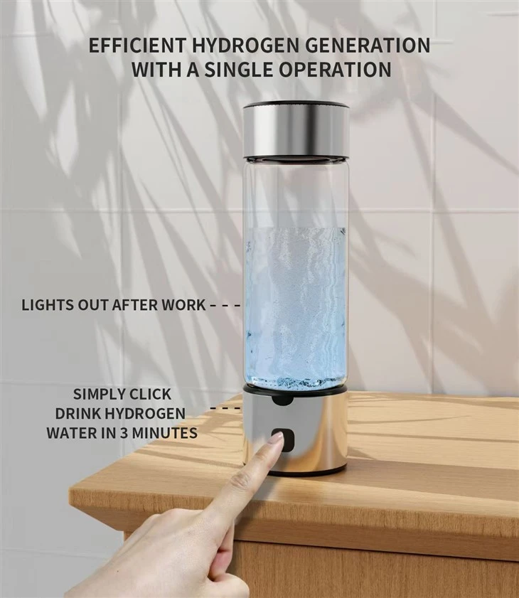 Portable waterstof waterfles generator